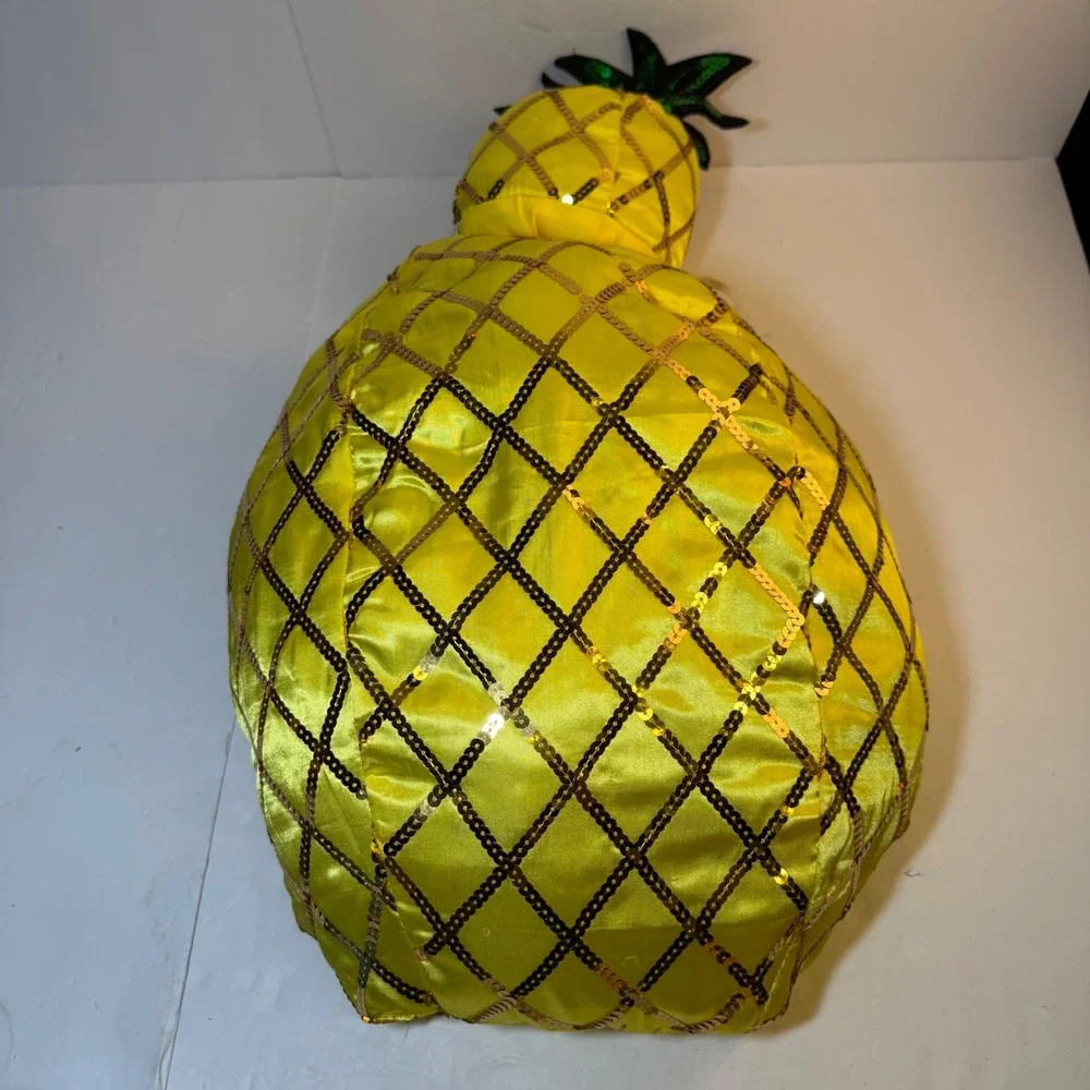 Rubie's Pineapple Pet Dog Costume Yellow Sequin Two Piece Set Large